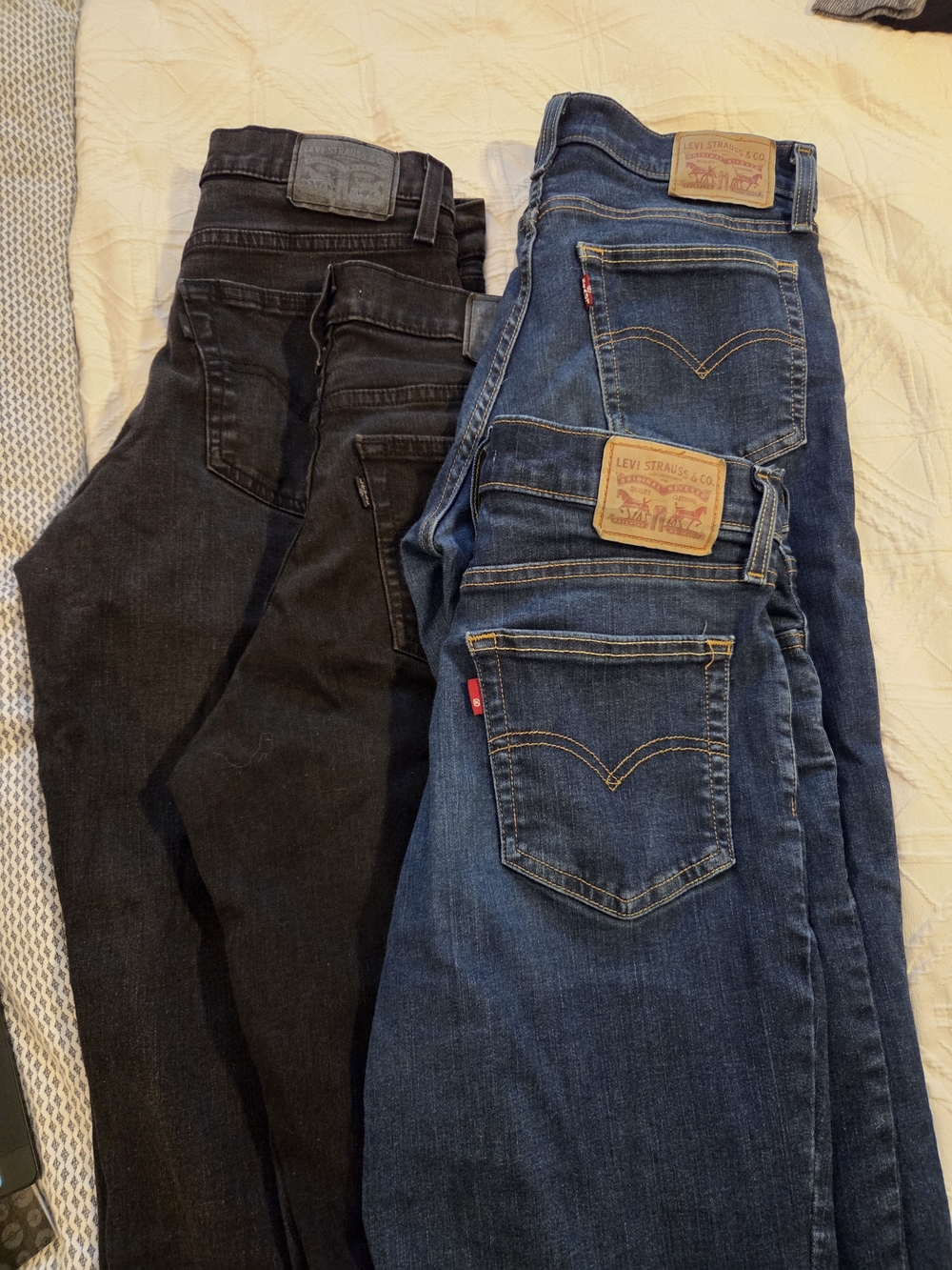 Levi's Blue and Black Denim Jeans - Two-Pair Bundle